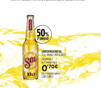 Hipercor Cerveza Mejicana Sol oferta