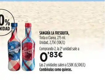 Hipercor Sangría La Fresquita 275ml oferta