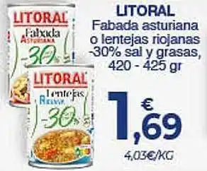 CashDiplo Litoral Fabada Asturiana O Lentejas Riojanas oferta