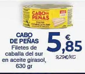 CashDiplo Cabon De Peñas Filetes De Caballa Del Sur En Aceite Girasol oferta