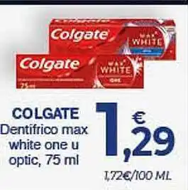 CashDiplo Colgate Dentífrico Max White One U Optic oferta