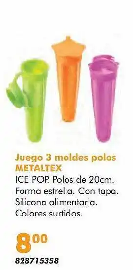 Coinfer Juego 3 Moldes Polos Metaltex oferta