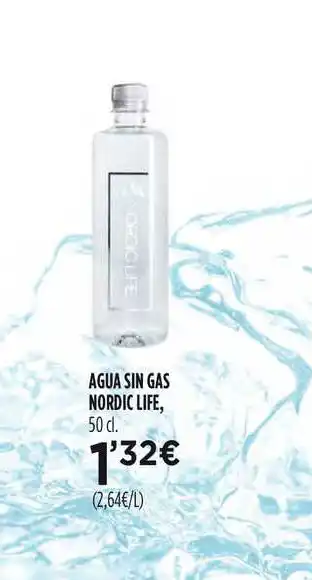 Hipercor Agua Sin Gas Nordic Life 50cl oferta