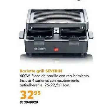 Coinfer Raclette Grill Severin oferta