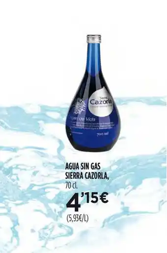 Hipercor Agua Sin Gas Sierra Cazorla 70cl oferta