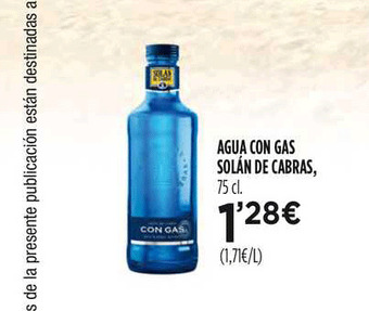 Hipercor Agua Con Gas Solán De Cabras oferta
