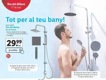 Lidl Livarno Home Joc De Dutxa Set De Ducha oferta