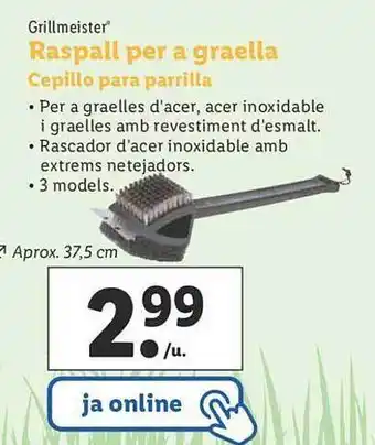 Lidl Grillmeister Raspall Per A Graella Cepillo Para Parrilla oferta