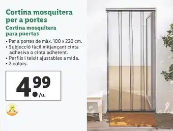 Lidl Cortine Mosquitera Per A Portes Cortina Mosquitera Para Puertas oferta