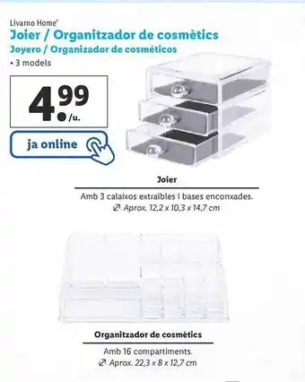 Lidl Joier - Organitzador De Cosmètics Joyero - Organizador De Cosméticos oferta