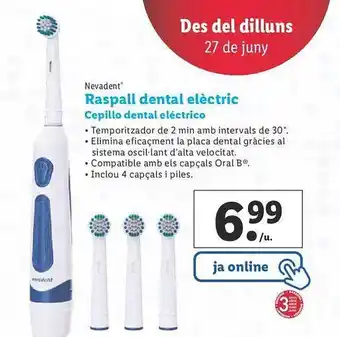 Lidl Nevadent Raspall Dental Elèctric Cepillo Dental Eléctrico oferta