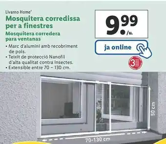 Lidl Livarno Home Mosquitera Corredissa Per A Finestres Mosquitera Corredera Para Ventanas oferta