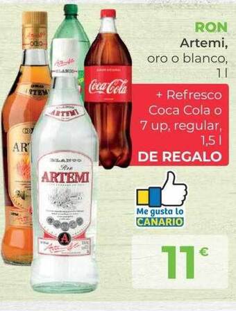 SPAR Gran Canaria Ron Artemi Oro O Blanco oferta