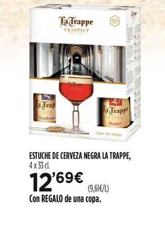 Hipercor Estuche De Cerveza Negra La Trappe oferta