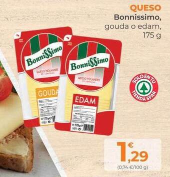 SPAR Gran Canaria Queso Bonnissimo oferta
