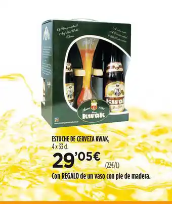Hipercor Estuche De Cerveza Kwak 4 x 33cl oferta