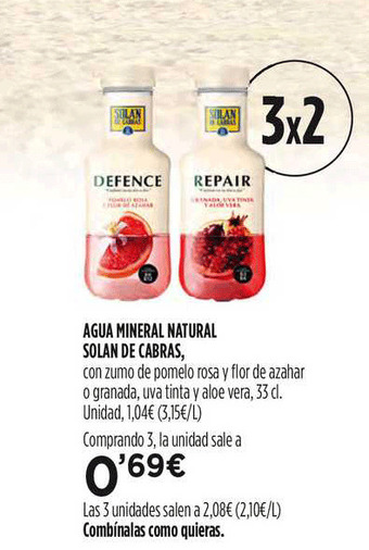 Hipercor Agua Mineral Natural Solan De Cabras oferta