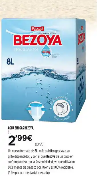 Hipercor Agua Sin Gas Bezoya 1L oferta