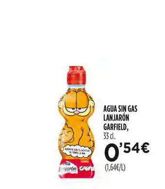 Hipercor Agua Sin Gas Lanjarón Garfield 33cl oferta