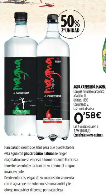 Hipercor Agua Cabreiroá Magma oferta