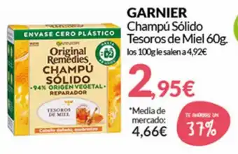 PrimaPrix Garnier Champú Sólido Tesoros de Miel 60 g oferta