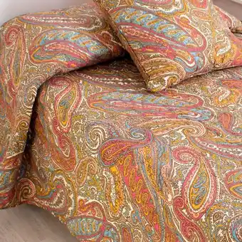 Tramas+ Colcha bouti lazuli castaño 180x270 oferta