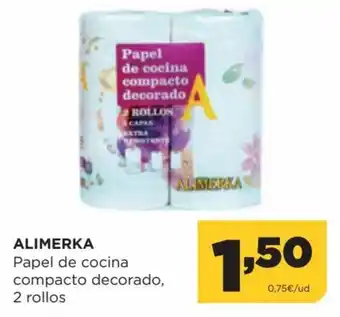 Alimerka Alimerka Papel de cocina compacto decorado 2 rollos oferta
