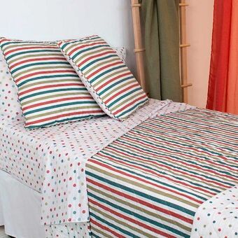Tramas+ Colcha bouti raya nuria castaño 180x270 oferta