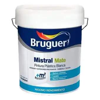 Bricolaje Soriano Pintura plástica blanca interior y exterior mistral mate - bruguer oferta