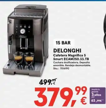 Worten 15 Bar Delonghi Cafetera Magnifica S Smart ECAM260.33.TB oferta