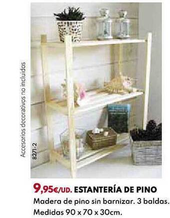 BricoCentro Estantería De Pino oferta