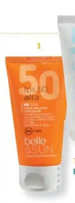 Eroski Belle & Sun Crema solar facial con color FPS50 oferta