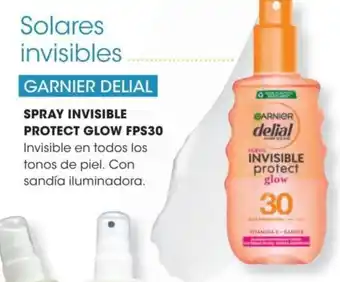 Eroski Garnier Delial Spray Invisible Protect Glow FPS30 oferta