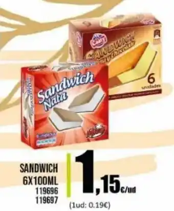 Family Cash Sandwich 6 x 100 ml oferta