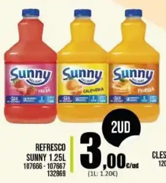 Family Cash Sunny Refresco 1.25 L 2 ud oferta