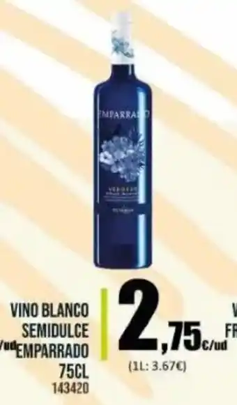 Family Cash Emparrado Vino Blanco Semidulce 75 cl oferta