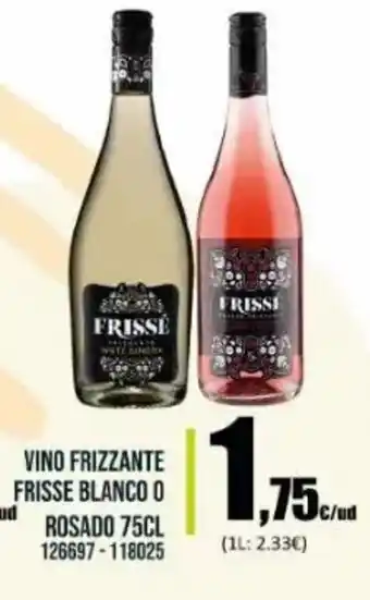 Family Cash Frisse Vino Frizzante Blanco O Rosado 75 cl oferta