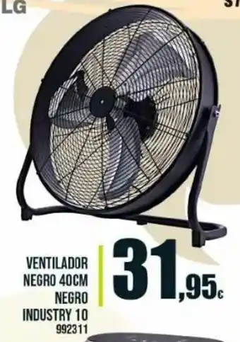 Ventilador Negro 40 cm Negro Industry 10