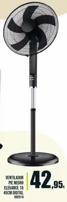 Family Cash Ventilador Pie Negro Elegance Digital 15 45 cm oferta
