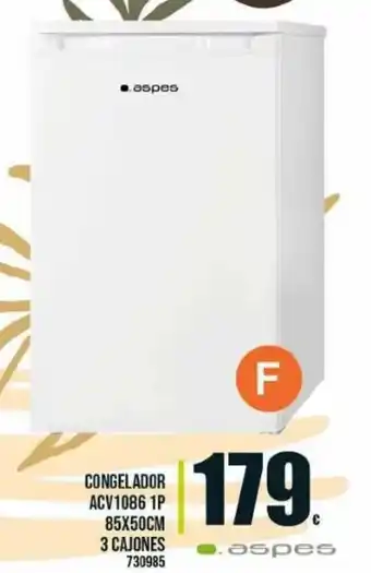 Family Cash Aspes Congelador ACV1086 1P 85 x 50 cm 3 Cajones oferta
