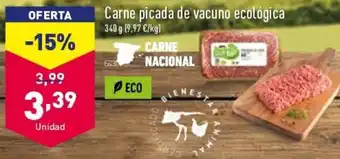 ALDI Carne Picada de vacuno ecológica 340 g oferta