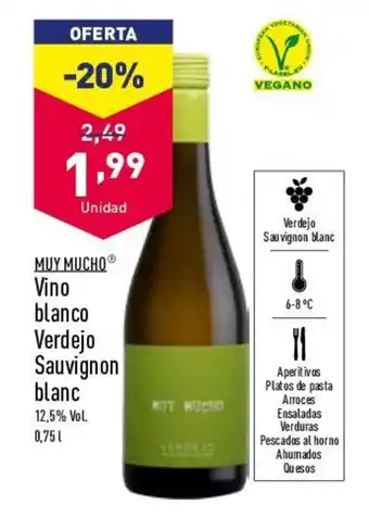 ALDI Muymucho Vino blanco Verdejo Sauvignon blanc 0,75 l oferta