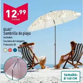 ALDI Belavi Sombrilla de playa 160 cm oferta