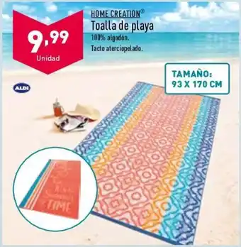 ALDI Home Creation Toalla de playa 93 x 170 cm oferta