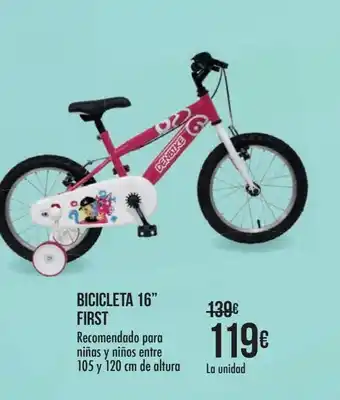 Carrefour Bicicleta 16" first oferta