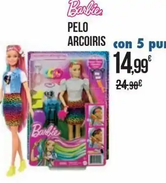 Carrefour Barbie pelo arcoiris oferta
