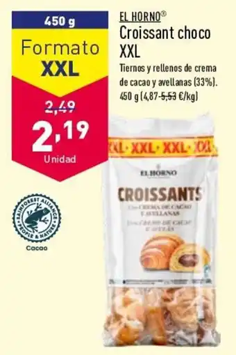 ALDI El Horno Croissant choco XXL 450 g oferta