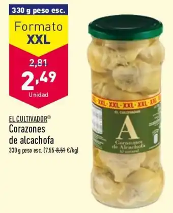 ALDI El Cultivador Corazones de alcachofa 330 g oferta