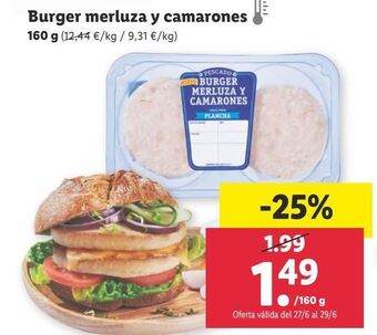 Lidl Hamburguesas oferta