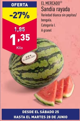 ALDI El Mercado Sandía rayada oferta
